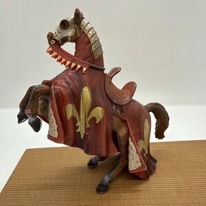 Schleich Knights Reared Horse Red Gold 2003 Figure Retired